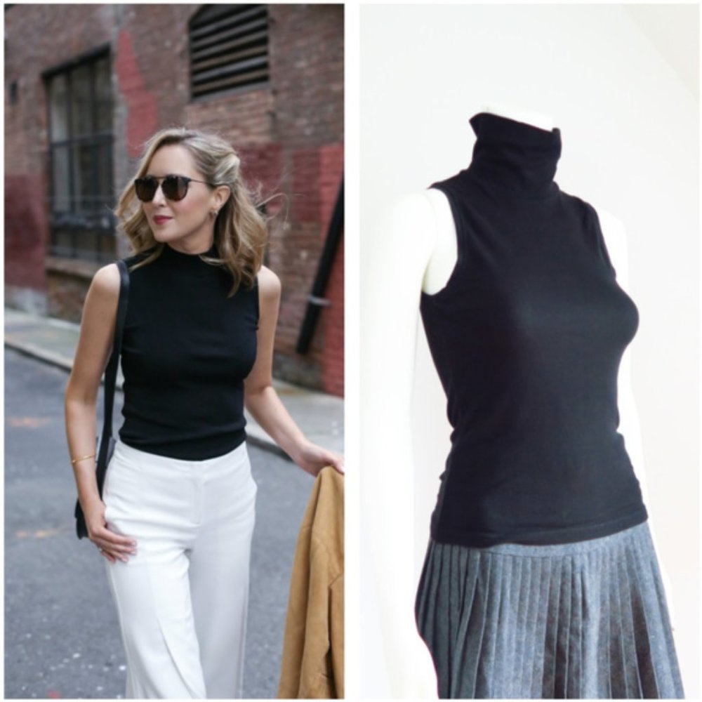LAST CHANCE Banana Republic Black Mock Neck Top XS